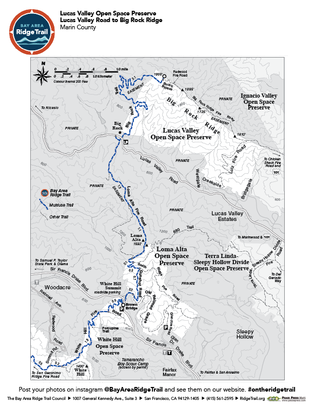 2017 Map Web Lucas Valley Open Space Preserve - Lucas Valley Road to ...