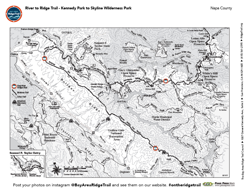 River To Ridge Trail Map 2017 Map Web River To Ridge Trail - Kennedy Park To Skyline Wilderness Park  - Bay Area Ridge Trail