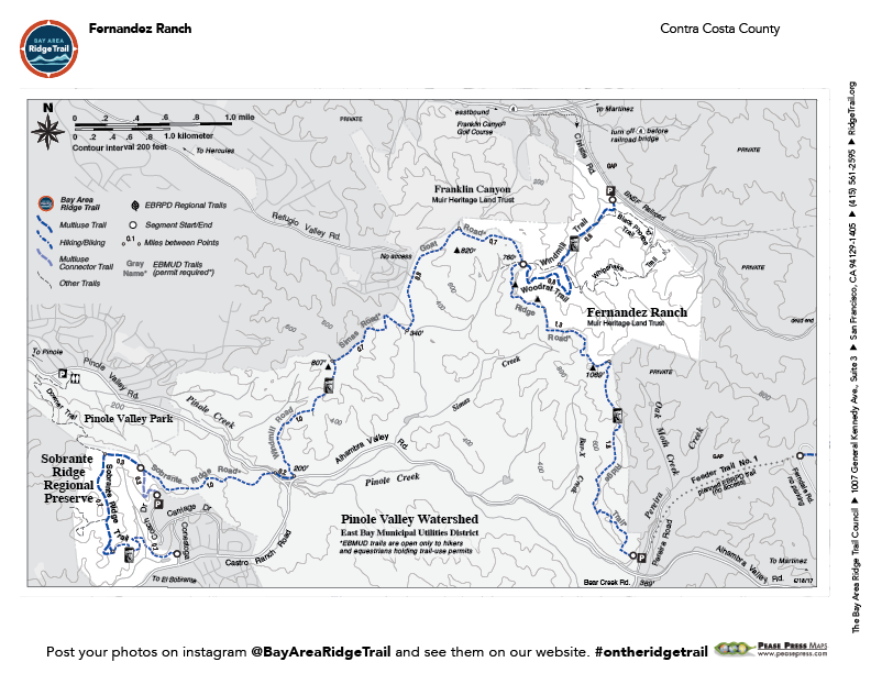 2017 Map Web Fernandez Ranch | Bay Area Ridge Trail