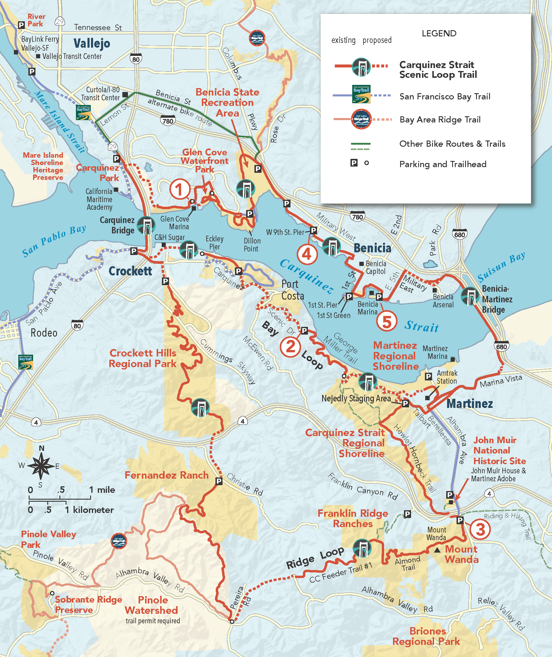 Carquinez Strait Scenic Loop Trail Map-v21 bp - Bay Area Ridge Trail